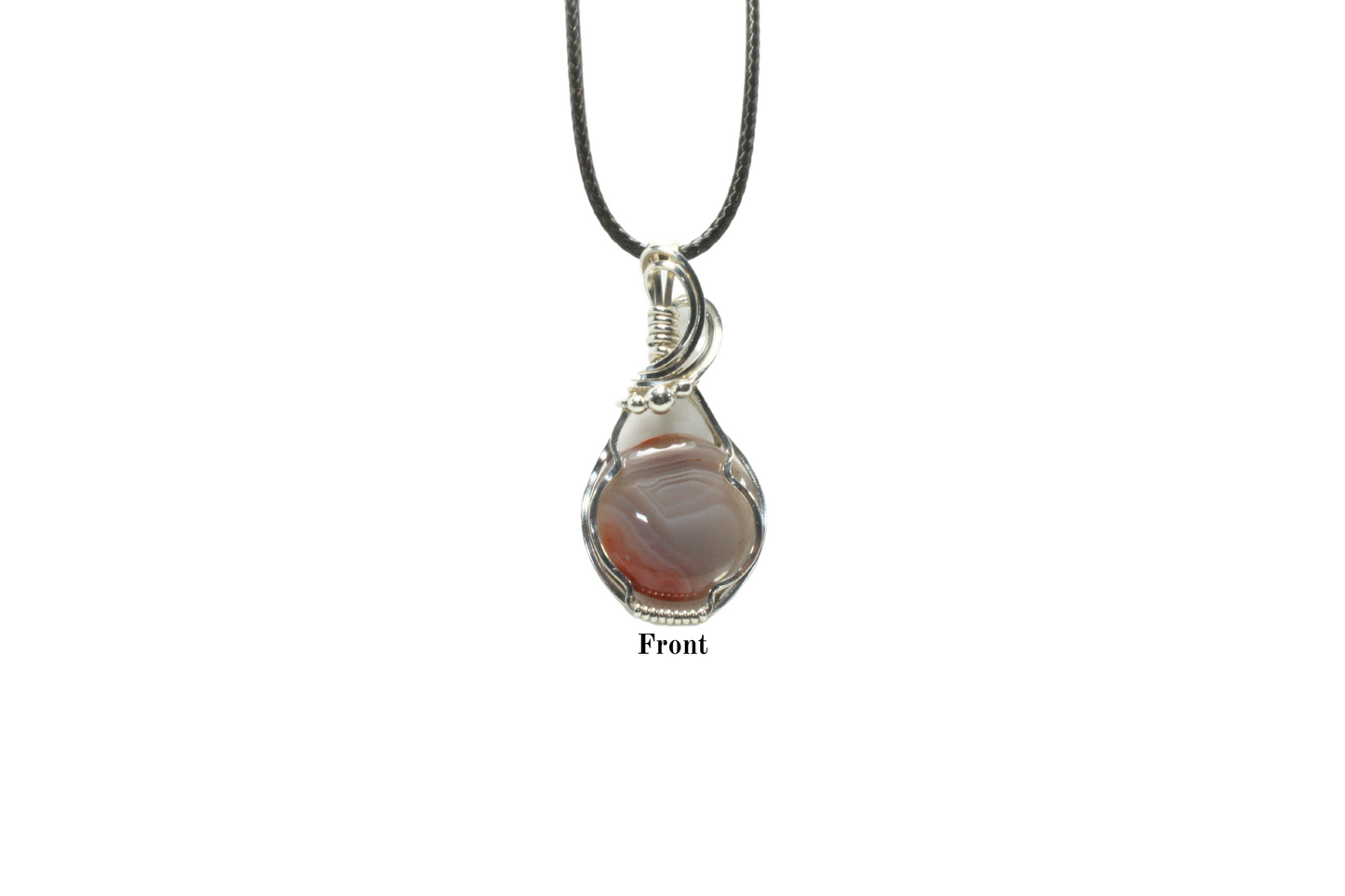 Agate Wire Wrapped in Sterling Silver