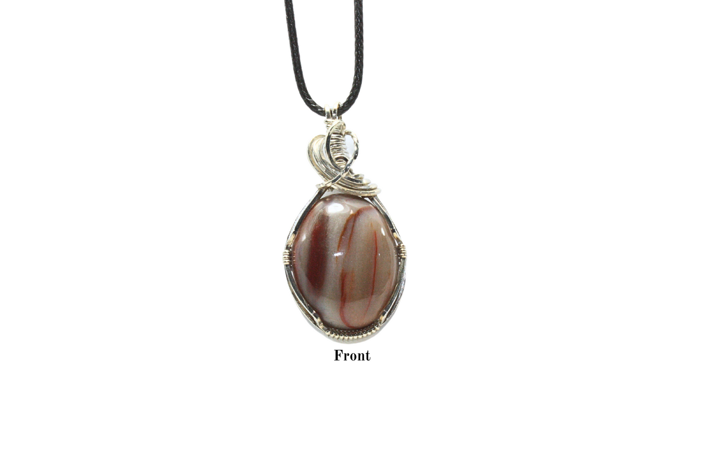 Carnelian Wire Wrapped in Sterling Silver